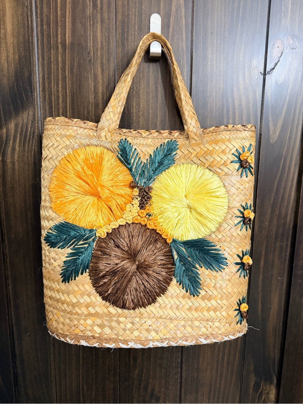 Vintage Raffia/Straw Tote Bag - Picture 1 of 8